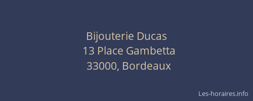 Bijouterie Ducas