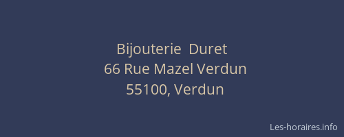 Bijouterie  Duret