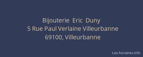 Bijouterie  Eric  Duny