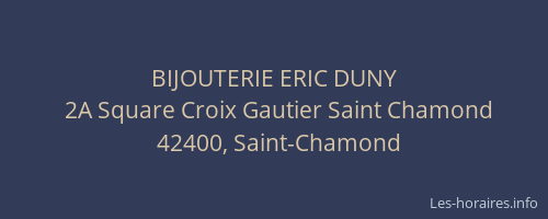 BIJOUTERIE ERIC DUNY