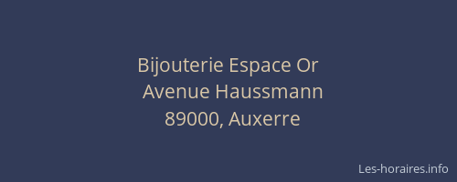 Bijouterie Espace Or