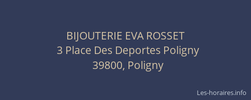 BIJOUTERIE EVA ROSSET