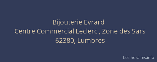 Bijouterie Evrard