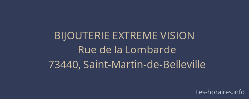 BIJOUTERIE EXTREME VISION