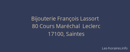 Bijouterie François Lassort