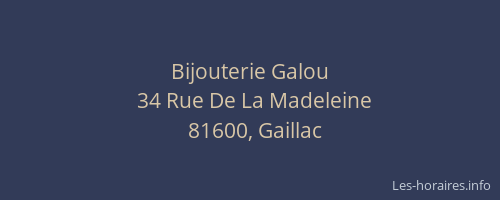 Bijouterie Galou
