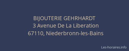 BIJOUTERIE GEHRHARDT