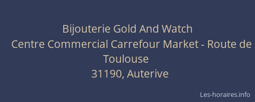 Bijouterie Gold And Watch
