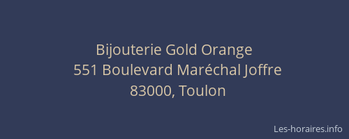 Bijouterie Gold Orange