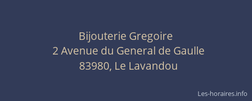 Bijouterie Gregoire
