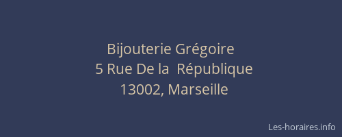 Bijouterie Grégoire