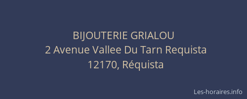 BIJOUTERIE GRIALOU
