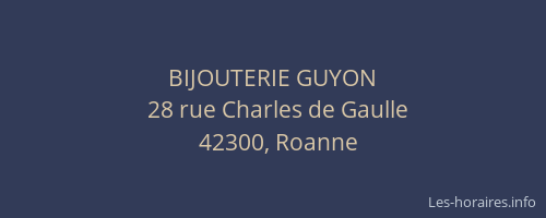 BIJOUTERIE GUYON