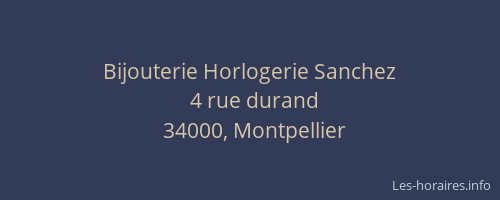 Bijouterie Horlogerie Sanchez