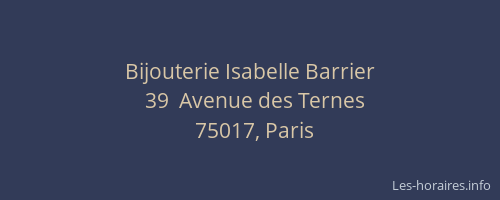 Bijouterie Isabelle Barrier