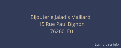Bijouterie Jaladis Maillard
