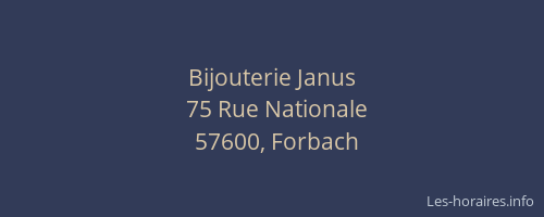 Bijouterie Janus