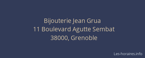 Bijouterie Jean Grua
