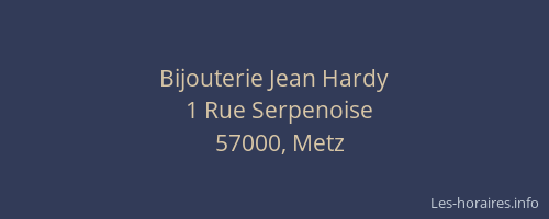 Bijouterie Jean Hardy