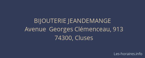 BIJOUTERIE JEANDEMANGE