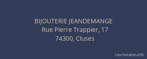 BIJOUTERIE JEANDEMANGE