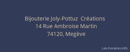 Bijouterie Joly-Pottuz  Cr&eacute;ations