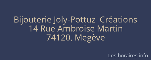 Bijouterie Joly-Pottuz  Créations