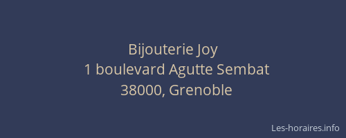 Bijouterie Joy