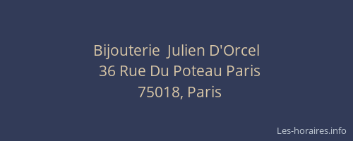 Bijouterie  Julien D'Orcel