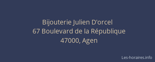 Bijouterie Julien D'orcel