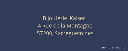 Bijouterie  Kaiser
