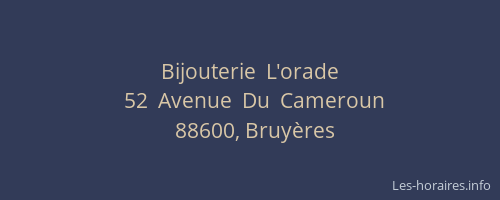Bijouterie  L'orade