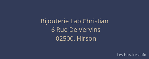 Bijouterie Lab Christian