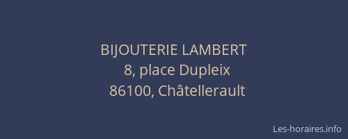 BIJOUTERIE LAMBERT