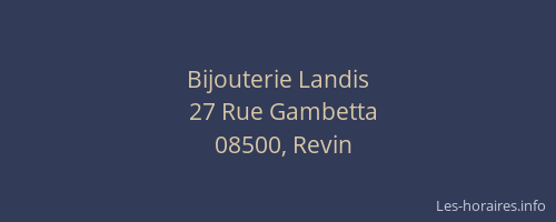 Bijouterie Landis
