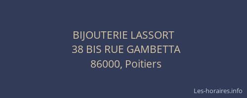 BIJOUTERIE LASSORT