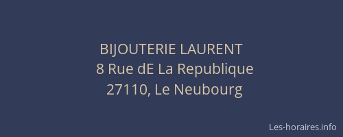 BIJOUTERIE LAURENT