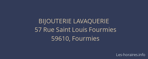 BIJOUTERIE LAVAQUERIE