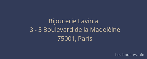 Bijouterie Lavinia