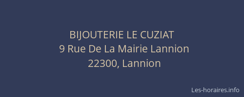 BIJOUTERIE LE CUZIAT