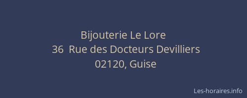 Bijouterie Le Lore