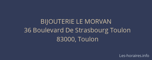 BIJOUTERIE LE MORVAN