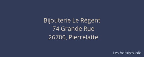 Bijouterie Le R&eacute;gent