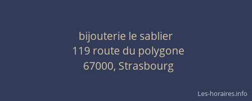 bijouterie le sablier