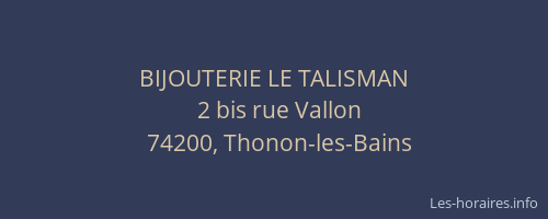BIJOUTERIE LE TALISMAN