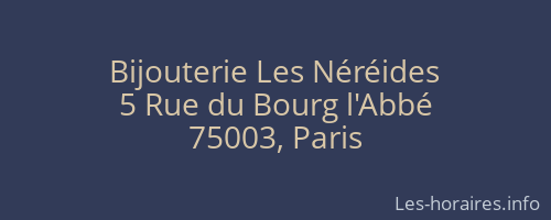 Bijouterie Les Néréides