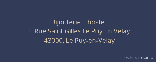 Bijouterie  Lhoste