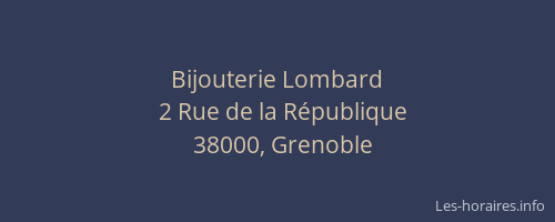 Bijouterie Lombard