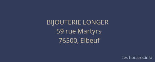 BIJOUTERIE LONGER