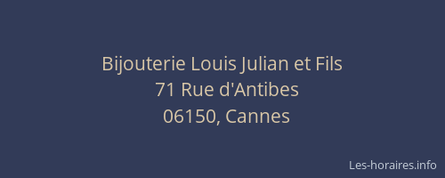 Bijouterie Louis Julian et Fils